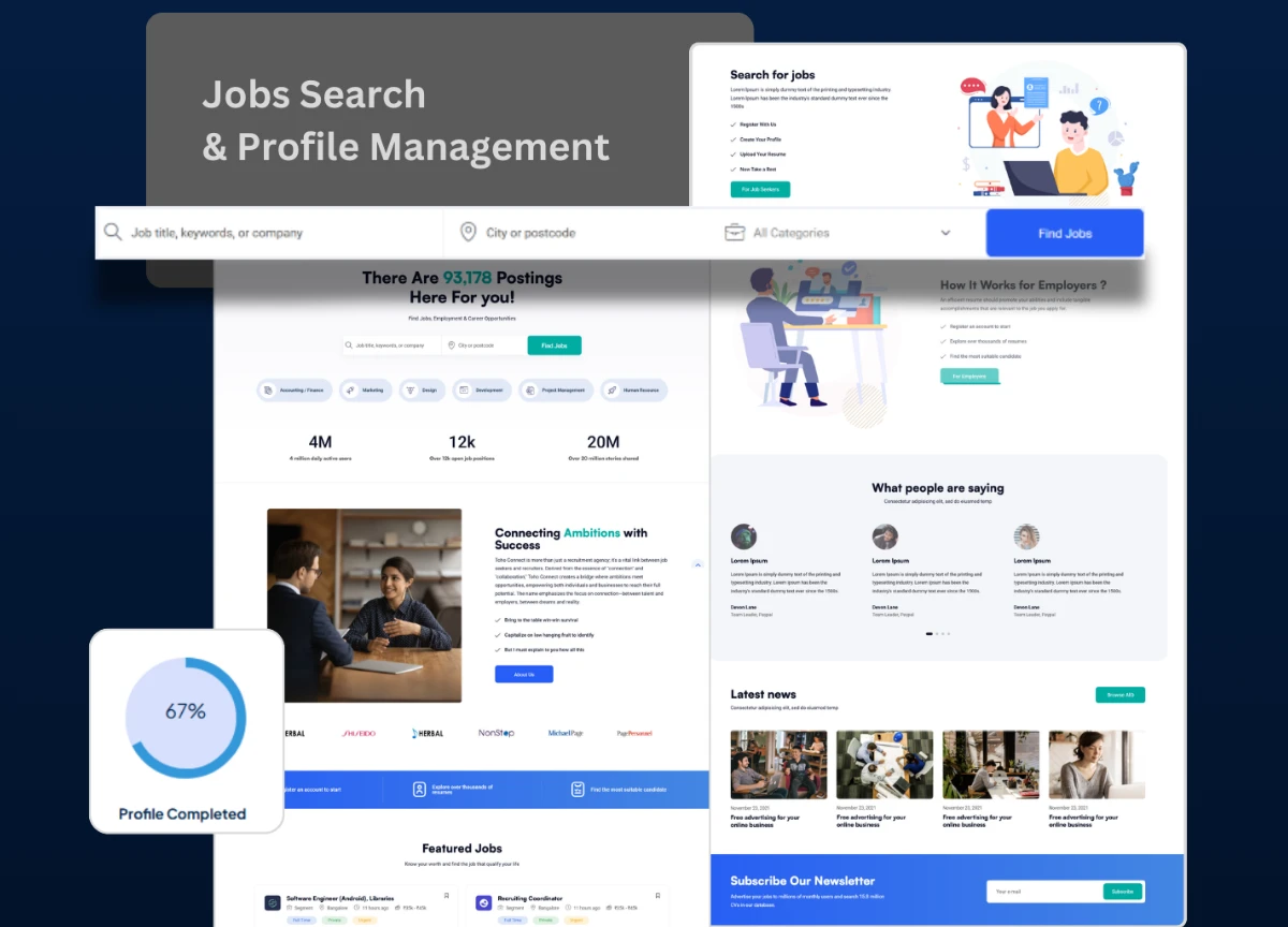 Job Portal Development for an African-based firm - TOHO
