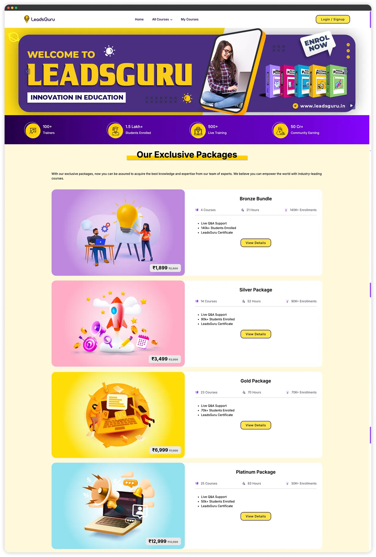 LeadsGuru Web App Development Service – Redefining EdTech with Subscription Learning & Affiliate Gro