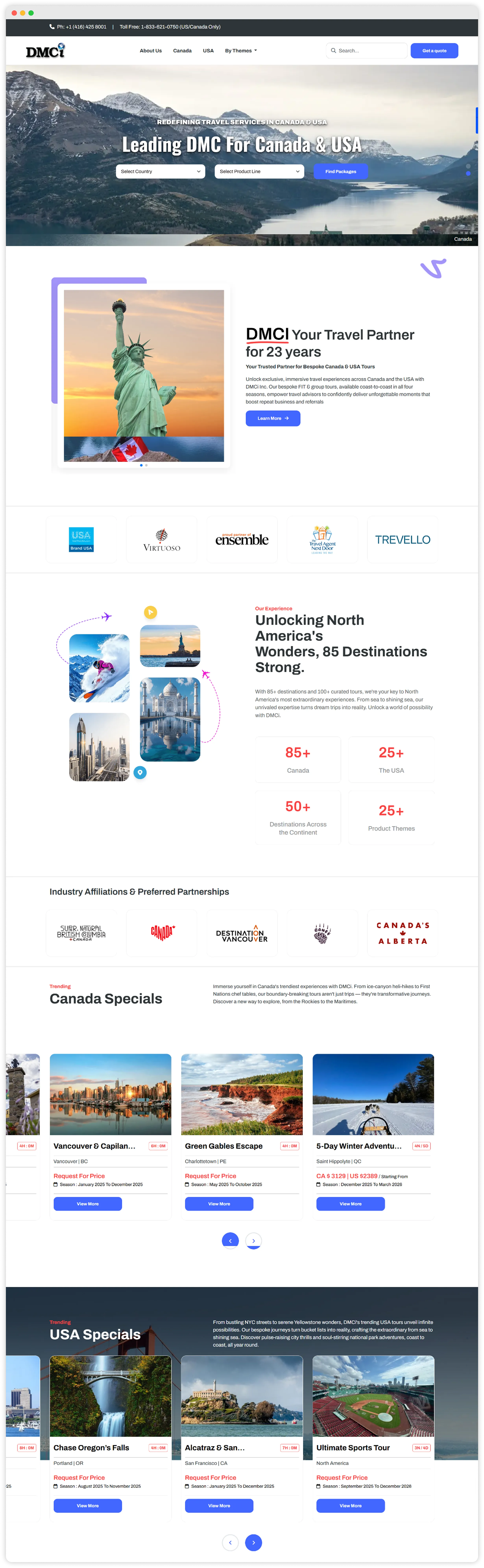 Website Design & Development for B2B Corporate Travel Company