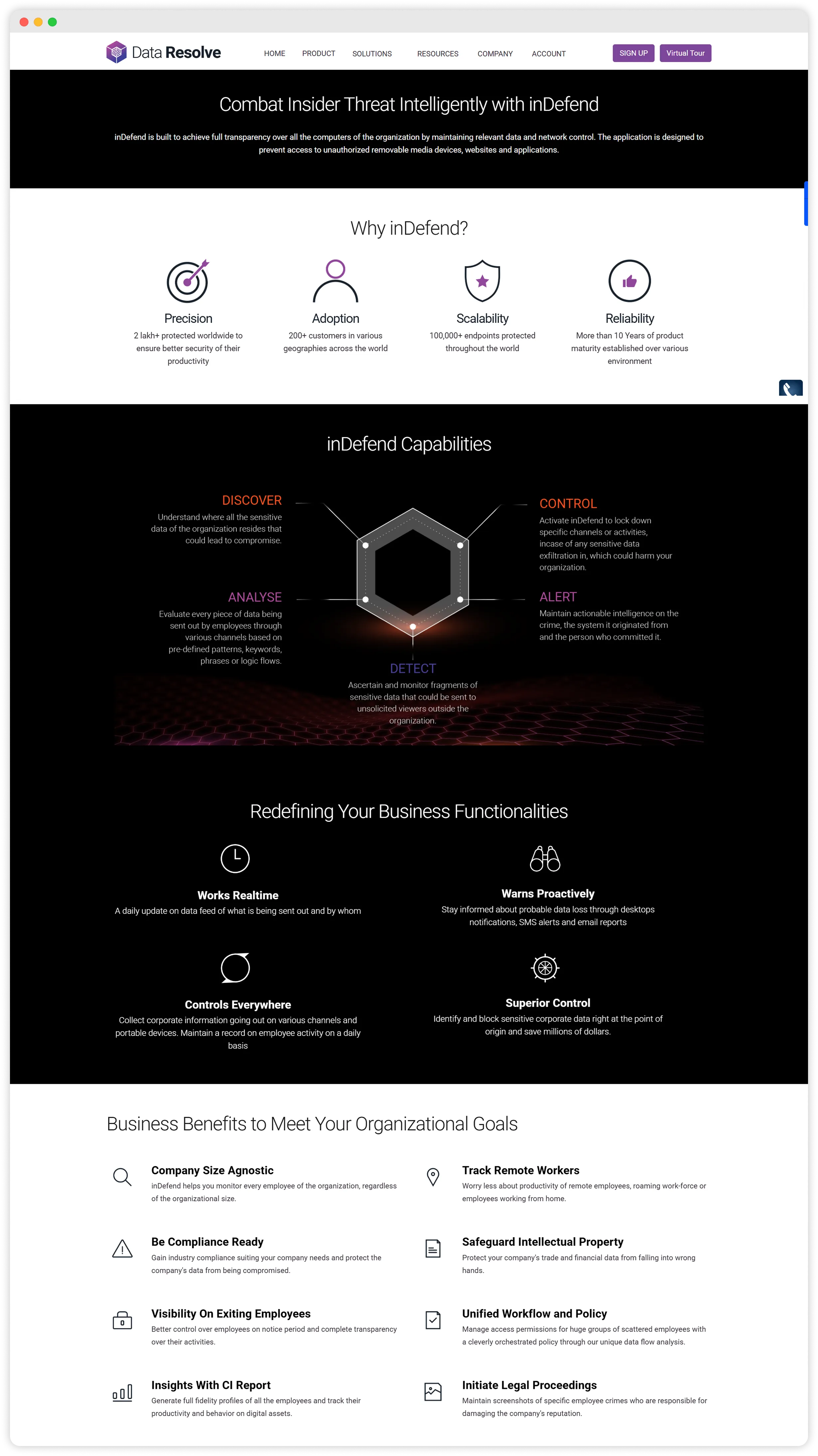 Website Design and Development for Cybersecurity & Insider Threat Management Company